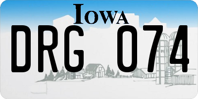 IA license plate DRG074