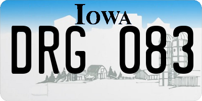 IA license plate DRG083