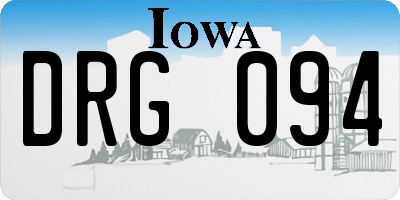 IA license plate DRG094