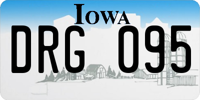 IA license plate DRG095