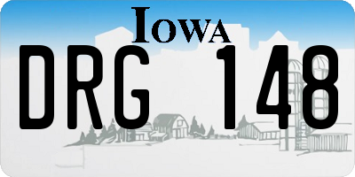 IA license plate DRG148