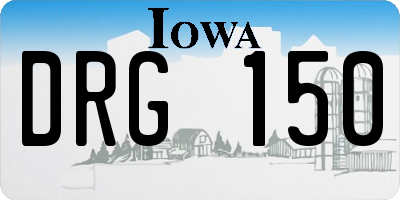 IA license plate DRG150
