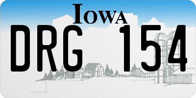 IA license plate DRG154