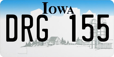 IA license plate DRG155