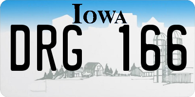 IA license plate DRG166