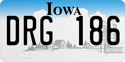 IA license plate DRG186