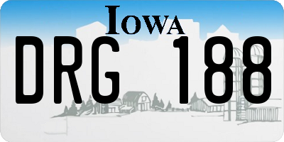 IA license plate DRG188