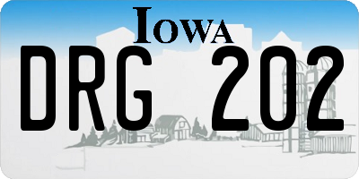 IA license plate DRG202