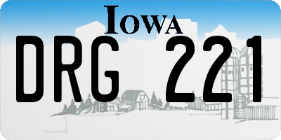 IA license plate DRG221
