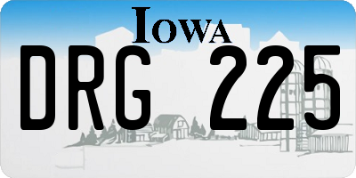 IA license plate DRG225