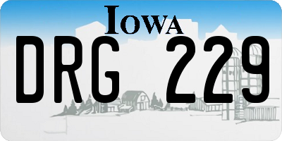 IA license plate DRG229
