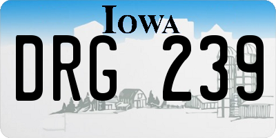 IA license plate DRG239
