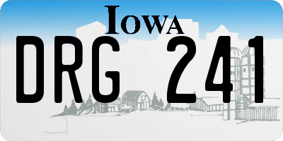 IA license plate DRG241