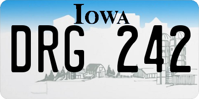 IA license plate DRG242