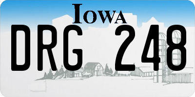 IA license plate DRG248