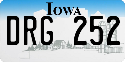 IA license plate DRG252