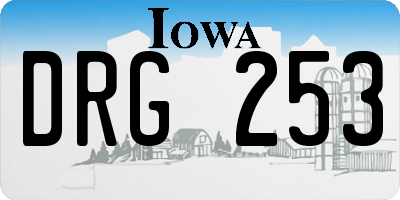 IA license plate DRG253