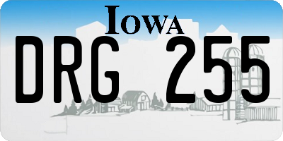 IA license plate DRG255