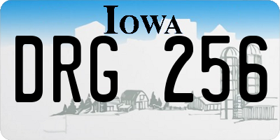 IA license plate DRG256