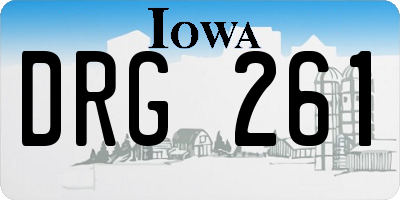 IA license plate DRG261
