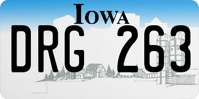 IA license plate DRG263