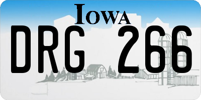 IA license plate DRG266