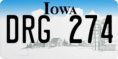 IA license plate DRG274