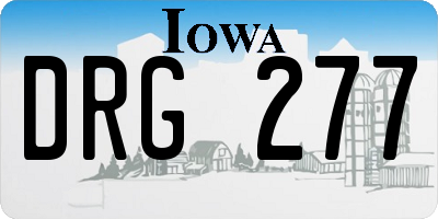 IA license plate DRG277