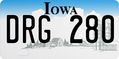 IA license plate DRG280