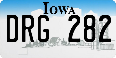 IA license plate DRG282