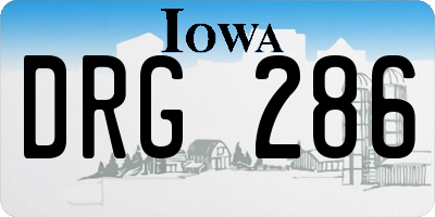 IA license plate DRG286