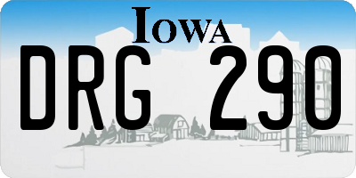 IA license plate DRG290