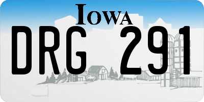 IA license plate DRG291