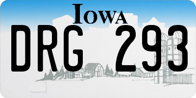 IA license plate DRG293
