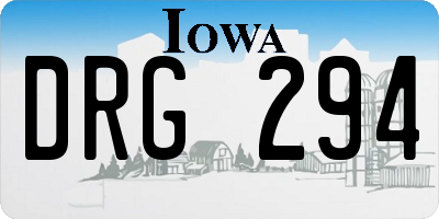 IA license plate DRG294