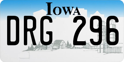 IA license plate DRG296