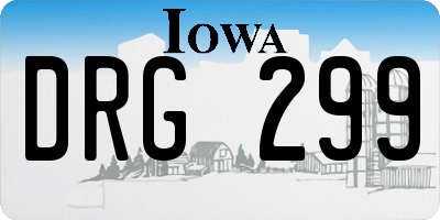 IA license plate DRG299