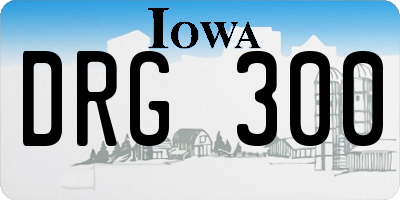 IA license plate DRG300