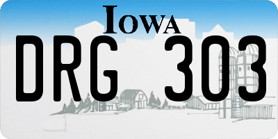 IA license plate DRG303