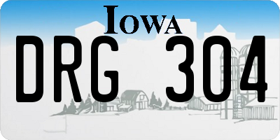 IA license plate DRG304