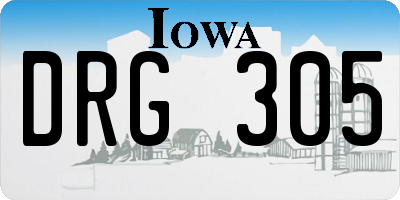 IA license plate DRG305