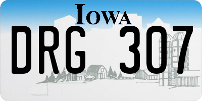IA license plate DRG307