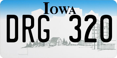IA license plate DRG320