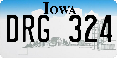 IA license plate DRG324