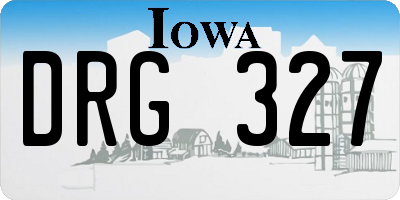 IA license plate DRG327