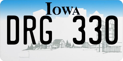 IA license plate DRG330