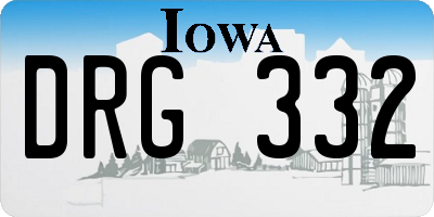 IA license plate DRG332