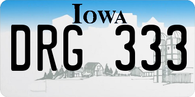IA license plate DRG333