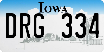 IA license plate DRG334