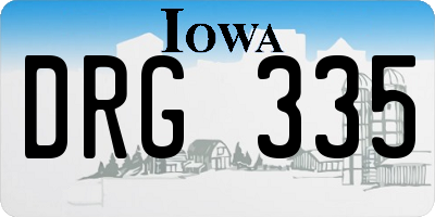 IA license plate DRG335